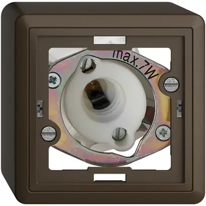 AP-Signallampe EDIZIOdue coffee 7W ohne flache Kalotte 