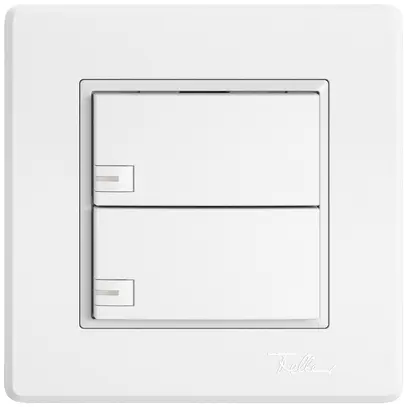 Poussoir KNX RGB ENC EDIZIO.liv SNAPFIX® capteur temp.RGB-LED 2× comm.1T bc 