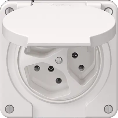 Presa NEVO N.CO, 3×T13, IP21, bianco 