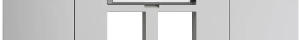 Kit de montage INC EDIZIOdue BKE, sortie droite 2×Keystone gris clair 