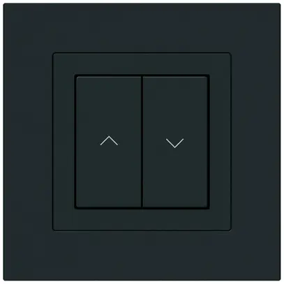 Pulsante per tapparelle KNX INC Hager BA kallysto.pro C doppio 94×94mm nero 