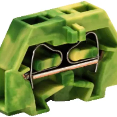 Borne WAGO 2L 2.5mm² vert/jaune 