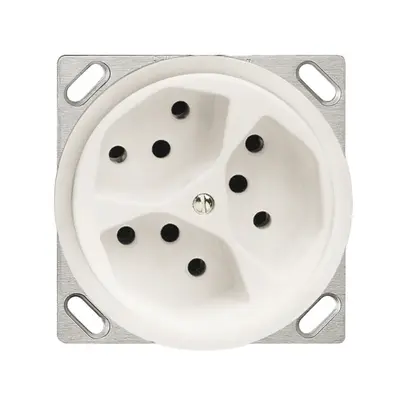 Presa INS FH JK 3×T13 bianco 
