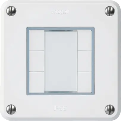 Tasto INC robusto A KNX 6× bianco s/e-link 