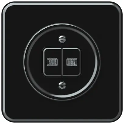 Pulsante luminoso INC origin 2×tasti 2×luminoso 2CO 1P 0<1 10A 230V 92×92mm nero 