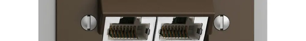 Prise INC 2×RJ45/s 4P sép.EDIZIOdue coffee ITplus 
