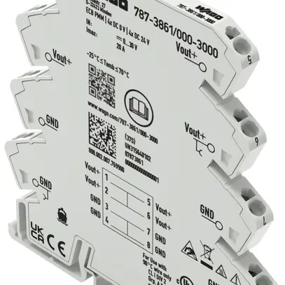 Distributore di potenziale WAGO guida DIN 35 mm 4P 24V 20A 
