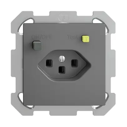 Prise ENC EDIZIOdue T23 FI 30mA FM, gris foncé 