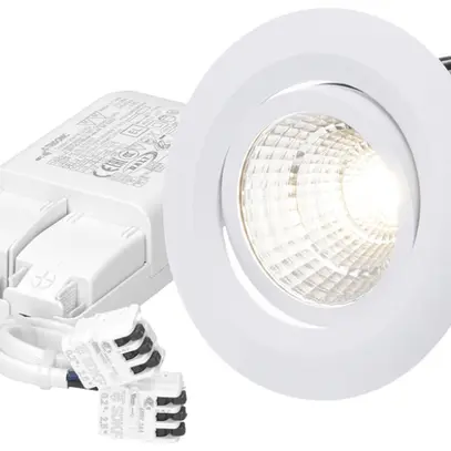 Spot LED INS MH MOVE 10.5W 960lm 3000K IP44 MB REG DALI Ø68mm bianco 