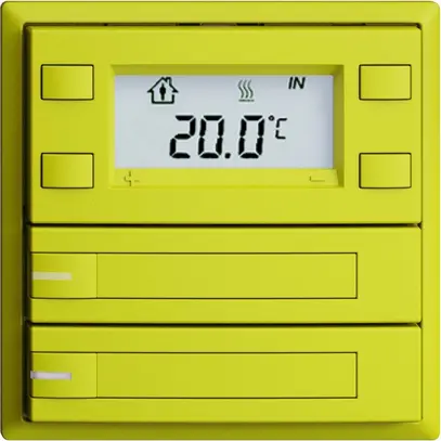 UP-RTH-Taster KNX 2-fach EDIZIOdue F lemon, mit Papier+LED RGB 