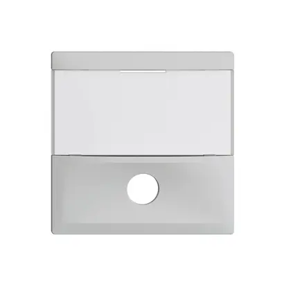 Plaque frontale EDIZIOdue gris clair, pour contact de sonnerie 