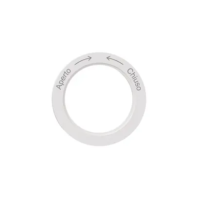 Disco indicatore NEVO, p.interruttore rotativo, Aperto-> <-Chiuso, bianco 