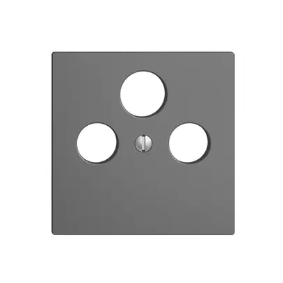Placca frontale EDIZIOdue grigio scuro per presa di antenna per SAT 