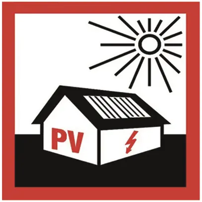 Étiquette Plica EET UV HA type 1 "PV" 50×60mm rouge 