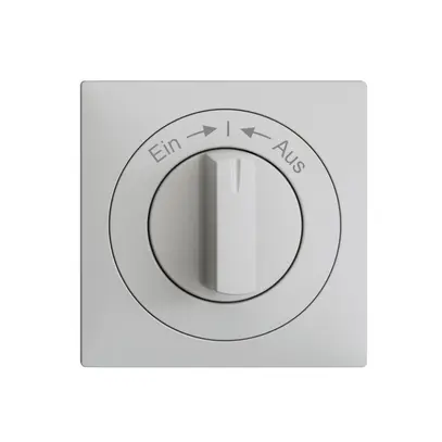 Kit frontal EDIZIOdue Ein->I<-Aus gris clair 60×60mm pour contact pivotant 