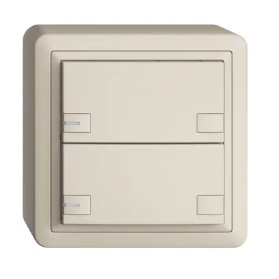 Poussoir KNX RGB AP EDUE, 250mW, a.LED RGB, 2×poussoir, comm.2×touches, crema 
