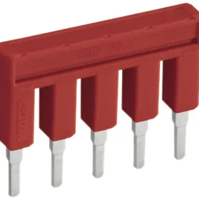 Pettine collettore WAGO isolato 8 volte 18A, rosso 