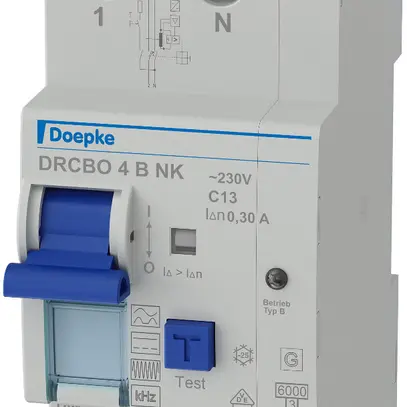 Fehlerstrom-/Leitungsschutzschalter Doepke DRCBO 4 Typ B NK L+N 13A 300mA 6kA C 