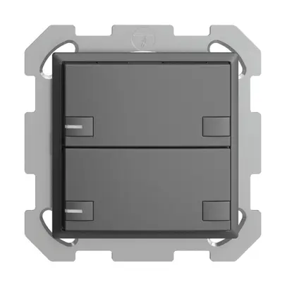 Poussoir KNX RGB ENC EDUE, 250mW, a.LED RGB, 2×poussoir, comm.2×touches, grf 