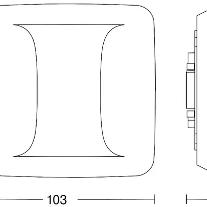 Rilevatore di presenza INC Steinel Hallway HF KNX 360° h=2.8m 25m×3m 