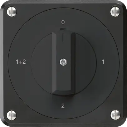 Interrupteur rotatif ENC robusto IP55 S1/1P noir pour combinaison 