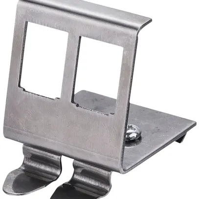Adattatore per guida DIN ROLINE per 2 moduli Keystone lamiera d'acciaio 