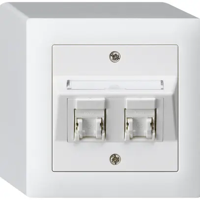 Prise AP kallysto cat.5e 2RJ45/u blanc 