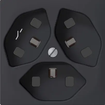 Prise SIDUS 3×T23/1 anthracite 