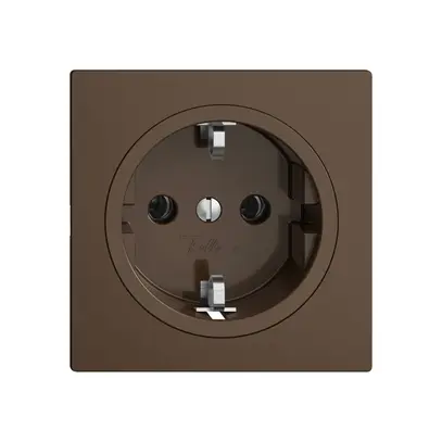 Presa Feller EDIZIOdue Schuko 16A 230V 60×60mm coffee 