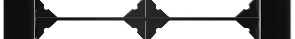 Telaio di copertura INC EDIZIO.liv prestige SNAPFIX® 2×2 154×154mm vetro nero 