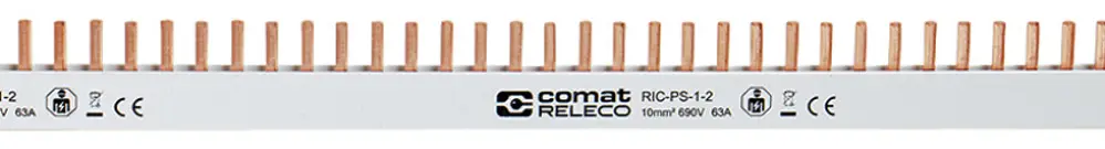 Peigne de raccordement ComatReleco RIC-PS-1-2 2 pôles (2L) pontage 2/4 1×17.5mm 