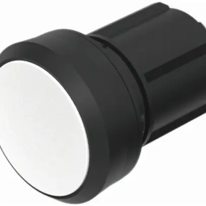 Pulsante INS EAO45, I, bianco, anello nero, a filo 