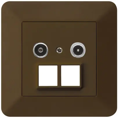 Prise multimédia ENC kallysto.trend R/TV 4dB 2GHz brun 