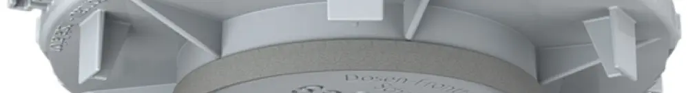 Placca frontale HaloX 100 per calcestruzzo a vista, uscita Ø68mm 