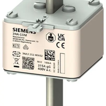 Fusibile HPC Siemens SENTRON 3NA COM DIN-2 224A gG, per modulo elettronico RF 