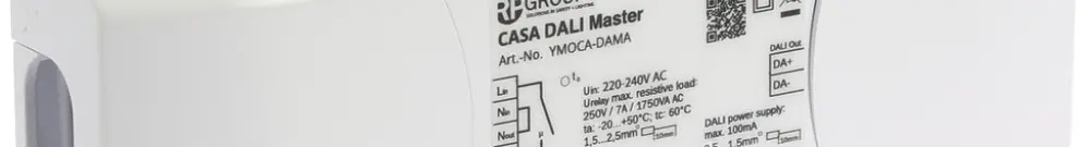 Apparecchio comando LED YMOCA-DAMA, Casambi DALI-Master 7A/250VAC 