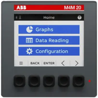 Analizzatore di rete INS ABB M4M 20-M ETHERNET, ModbusTCP/IP, BT, 2DO, MID 