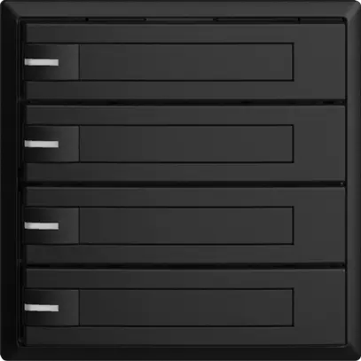Tasto univ. INC 4×1t mors. a vite EDIZIOdue nero con carta+LED 