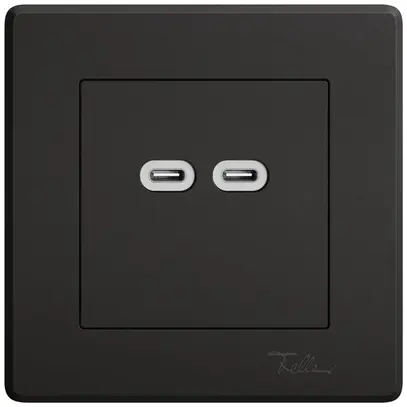 Presa di ricarica USB INC EDIZIO.liv SNAPFIX® 230VAC 18W 2×USB C ne 