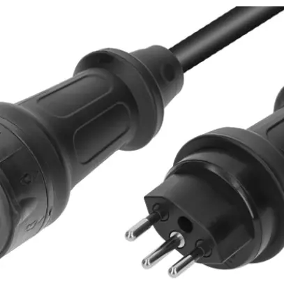 Prolunga MH T13/T13 TH55 H07RN-F3G1.5mm² GDV 20m IP55 nero 