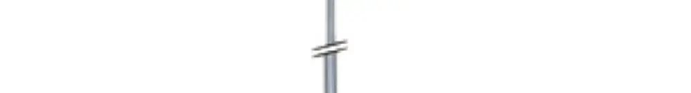Kit de mât capteur Flury FL 89 Al L=5000mm, 4 parties, autonome 
