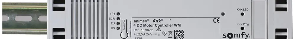 Attuatore di persiana AP Somfy animeo KNX 4 DC MotorController WM 24V 