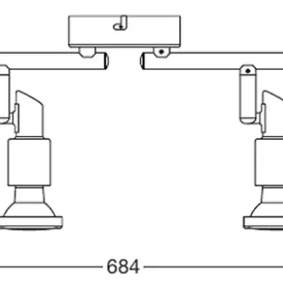Deckenleuchte LDV LED SPOT GU10 4×2.6W 4×230lm 2700K silber 