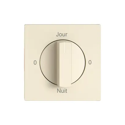 Montageset EDIZIO.liv SNAPFIX® f.Drehschalter m.Griff 0-Jour-0-Nuit cr 