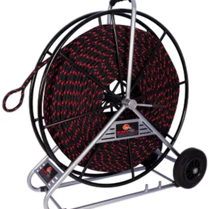 Câble de traction RUNPOTEC RUNPOTEC en polyester Ø10mm 120m incl dévidoir 