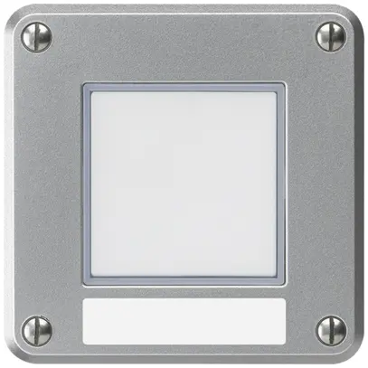 Contact à poussoir de sonnerie Hager robusto IP55 avec plaquette aluminium 