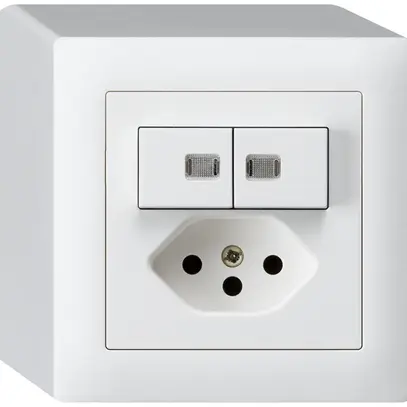 Combinaison lumineuse AP 3/1P+A-R+T13 blanc kallysto 