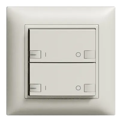 Poussoir ENC ZEP 2c/2t ON-OFF avec LED EDIZIOdue gris clair 