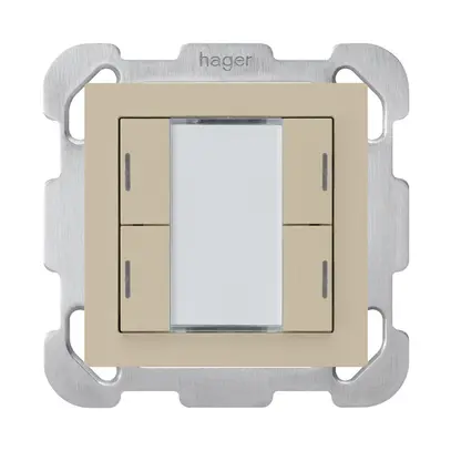 UP-Taster kallysto B KNX 4× RGB LED s/e-link beige 