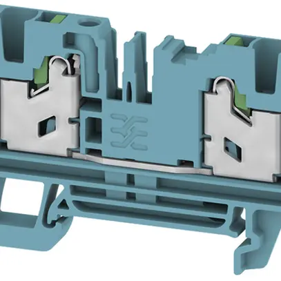 Durchgangs-Reihenklemme WM S2C 4 BL 4mm² 32A 1000V SNAP IN 2×1 TH35 blau 
